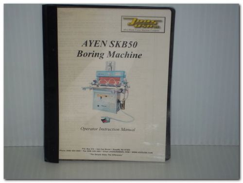Ayen skb50 boring machine original operator instruction manual for sale