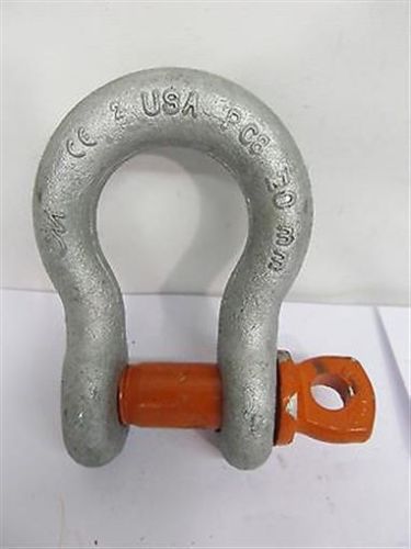 Cm, m652g, 3/4&#034;, 6 1/2 ton wll, galvanized screw pin anchor shackle for sale
