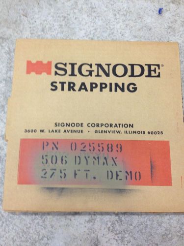 SIGNODE 1/2&#034; 506 Dymax Strapping Banding Polyester 275 Feet Demo