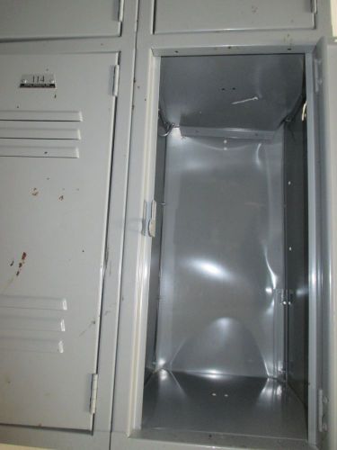 CLOSEOUT USED METAL 3 TIERED LOCKER - ONLY 2 SECTIONS LEFT- MAKE OFFER! CAN SHIP