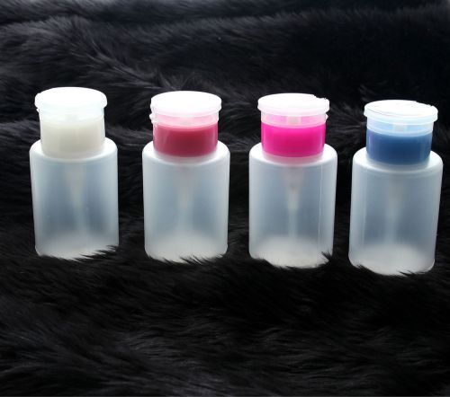 150ml empty bottle pump polish dispenser plastic nail art remover uv gel cleaner for sale