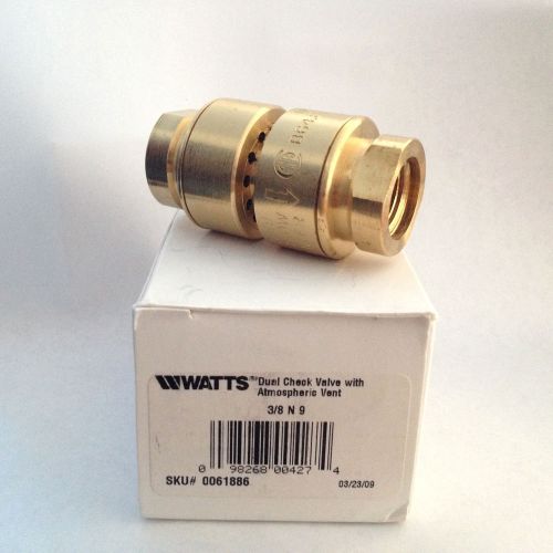 Watts N9 Brass Back-Flow Preventer, Threaded, 3/8&#034;, Max 150LB, Max 140F