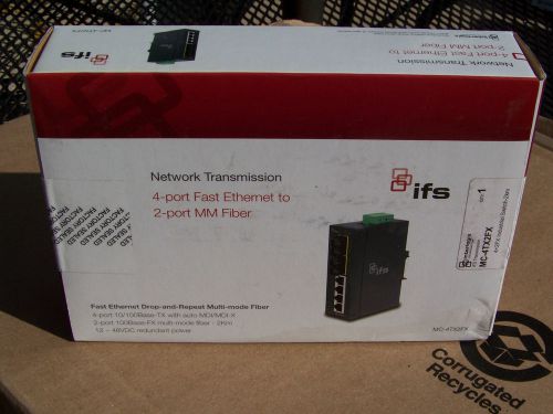 Ge interlogic mc-4tx2fx 4+2 port fast ethernet industrial mediaconvertor mm $$ for sale