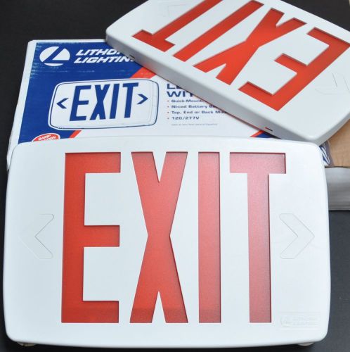 ACUITY LITHONIA LQM S W 3 R 120/277 SD90 M6 Exit Sign,Red,1 or 2 Faces