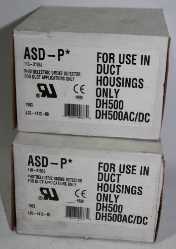 Two ASD-P* Photoelectric Smoke Detector for Duct Applications Only DH500 AC/DC