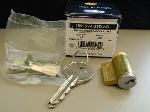 Ilco grade 2 knob, lever &amp; deadbolt cylinder kit- yale y1 keyway  - satin chrome for sale
