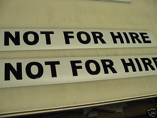 Not for hire magnetic signs to fit car, tow truck, van suv us dot approved size for sale