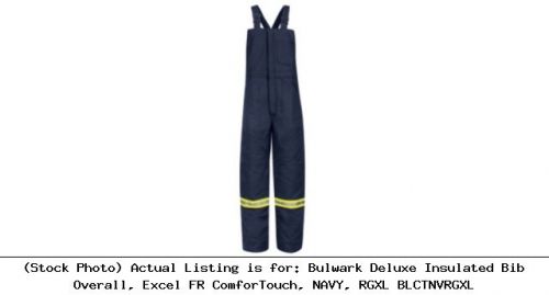 Bulwark Deluxe Insulated Bib Overall, Excel FR ComforTouch, NAVY, : BLCTNVRGXL
