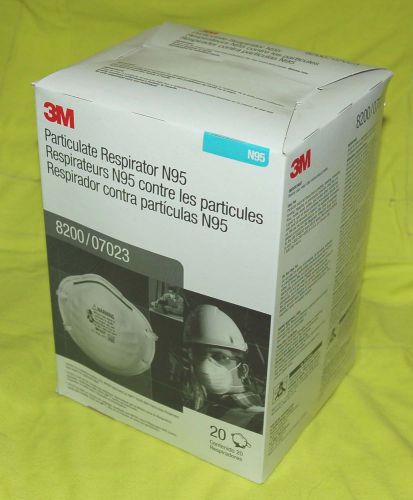 3M 8200 Disposable Particulate Respirator N95 20 PIECES
