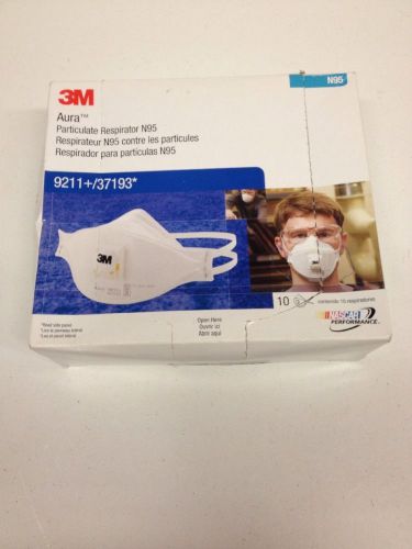 3m aura particulate respirator 9211+/37193(aad) n95  stapled flat fold disposabl for sale