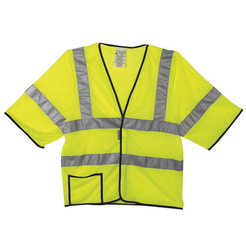 High Visibility Vest, Class 3, XL, Yellow LUX-HSCOOL3-YXL