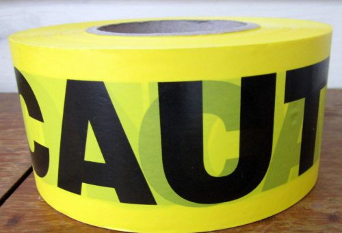 Yellow caution tape 3&#034; x 1000&#039; roll 2.5 mil for sale