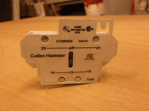 Cutler Hammer C320KG3 Auxiliary Contact A600 10A 1NO 1NC