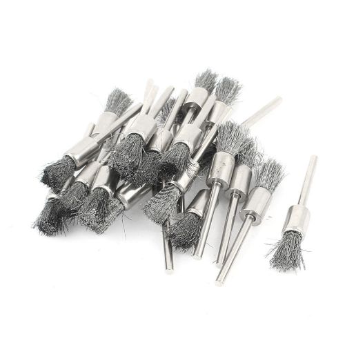 3mm Straight Shank Gray Wire Pen Shaped Brushes Polishing Tool 22 Pcs