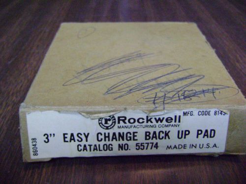3&#034; Rockwell Easy Change Back Up Pad 55774 Made in USA