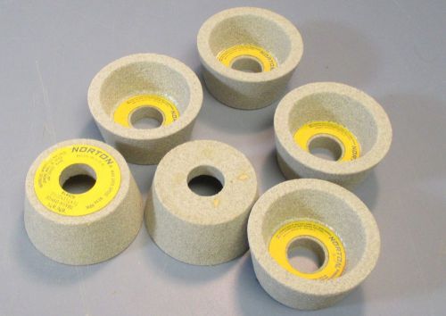Lot of 6 norton 2.5&#034;/2&#034;x1.25&#034;x.75&#034; flare cup grinding wheel 32a60 k5vbe nwob for sale