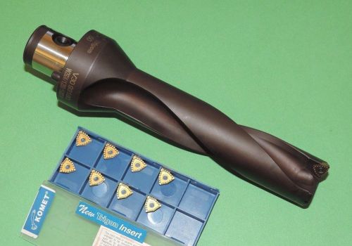 New komet 1.250&#034; kub trigon abs 50 indexable drill 4xd w/ inserts (v30 93180) for sale