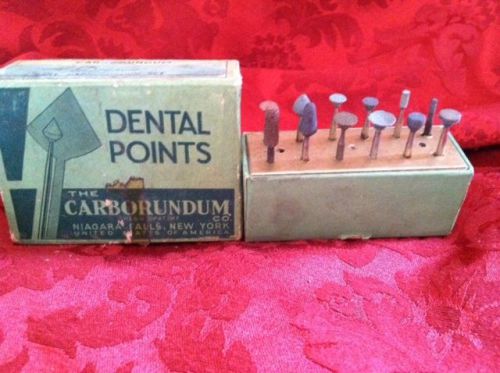 VTG Carborundum Dental Points Set Machinist Tool Dresco antique box