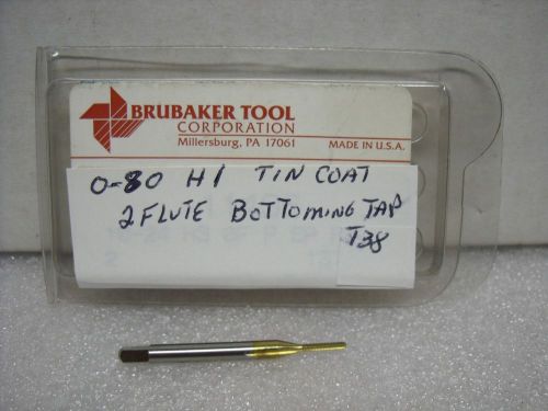 0-80 Tap GH1 2 flute Bottom TiN Tap HSS, Brubaker Tool  USA – NEW –-T37