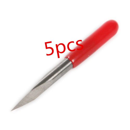 5pc 0.1mm 30° CNC Carving Blade Router Triangle Engraving Bit 1/8&#034; 3.175mm Shank