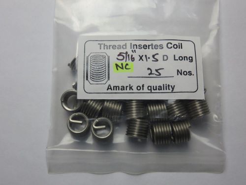 5/16&#034; - 18 x 1.5d thread inserts helicoil type (25 qty) for sale