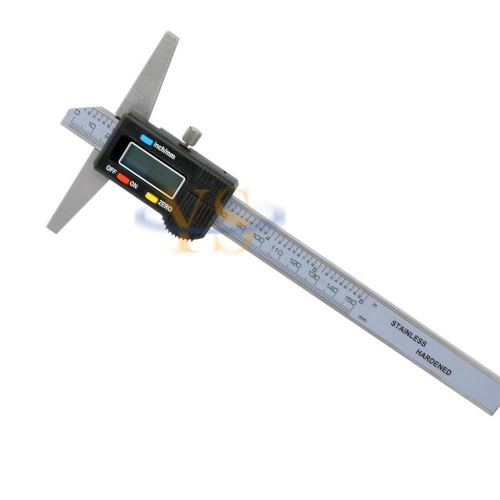 0-150mm/6&#034; precision digital depth caliper gage stainless steel measure tool for sale