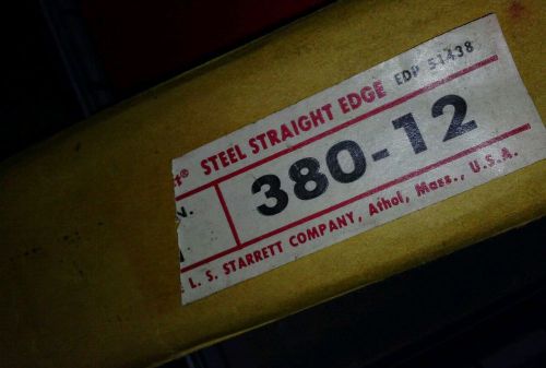 Starrett 380-12 Steel Straight Edge - Brand New