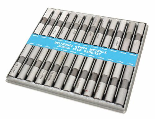 Deltronic htm24 metric-x .005mm to .115mm step tenth plug 24-gauge gage-set for sale