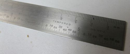 6&#034;/150mm english/metric machinist ruler/rule 1/32&#034;, 1/64th, mm, .5mm for sale