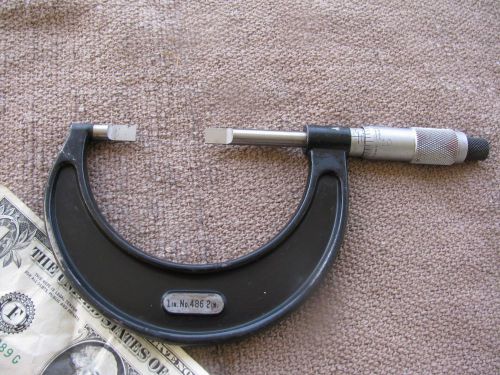 Starrett 486 1-2&#034; blade micrometer tool  USA