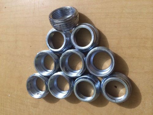 Lot of 10  galvanized steel reducer bushing 1&#034; x 3/4&#034; for sale