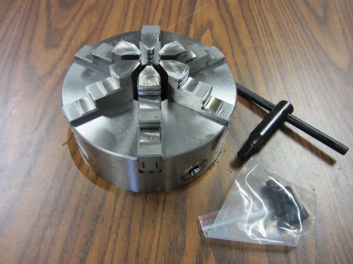 6&#034; 6-JAW SELF-CENTERING  LATHE CHUCK w. solid jaws--0.003&#034; TIR---new