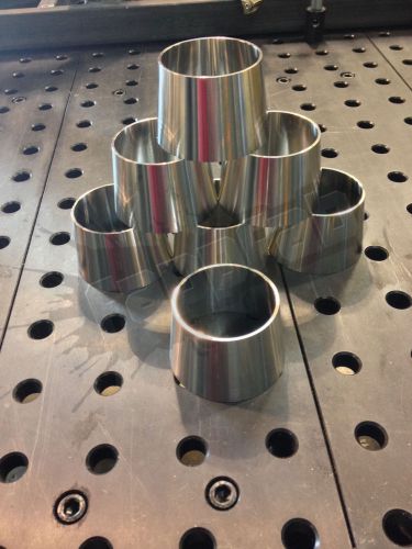 3&#034; x 2.5&#034; 16ga concentric reducer 304 stainless polished sanitary fitting for sale