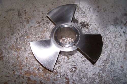 NEW STAINLESS STEEL MIXING AGITATOR IMPELLER 2-3/8&#034; ID BORE 4-1/2&#034; BLADE 3 BLADE