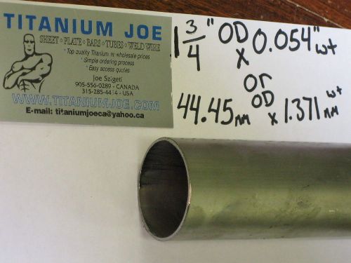 Titanium tubing  3al-2.5v  1.75&#034;od x 0.054&#034; wall x 48&#034; for sale