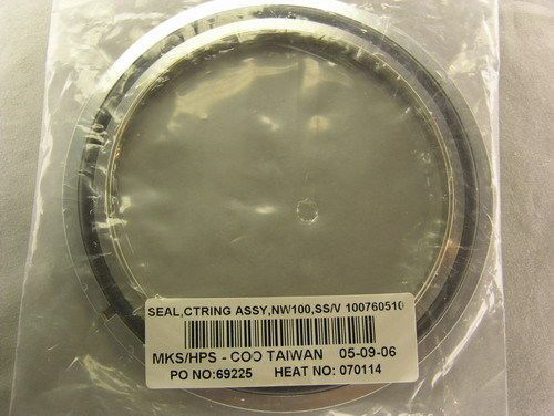 Mks series 76 100760510 centering ring assembly stainless/viton vacuum seal for sale