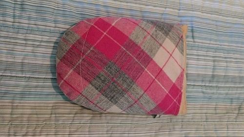 Shape-ease pressing mitt / hand pad / pressing aid / tailoring tool, pink plaid for sale