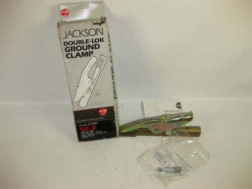 Jackson gc-3 gc3 double lok ground clamp 300 ampers jaw capacity 1-5/8&#034; - new for sale
