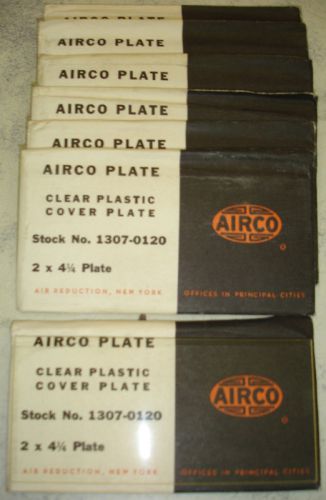 (7) Airco Vintage Clear Plastic Cover Plate Lens 2x4