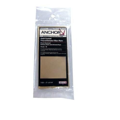 ANCHOR GCP-2-10 #10 GLASS POLYCARBONATE FILTER PLATE 2&#034;x4-1/4&#034; -GOLD (2 pack)