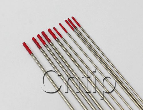 2% Thoriated WT20 Red TIG Tungsten Electrode 6&#034; Assorted Size 0.040&#034;&amp; 1/16&#034;,10PK