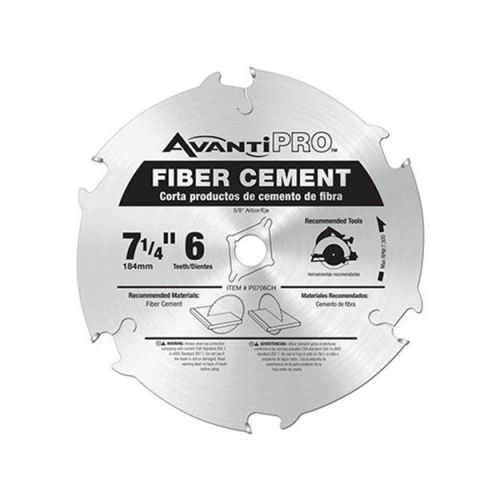 AvantiPro P0706CH 7-1/4-inch 6 Teeth Fiber Cement Saw Blade, 5/8-inch Arbor
