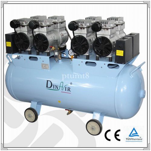 2pcs dynair dental oil free silent air compressor da7004 ce fda approved for sale