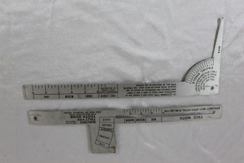 vintage alfred robbins WAVRIN TRUTYPE TOOTH GUIDE dental rulers