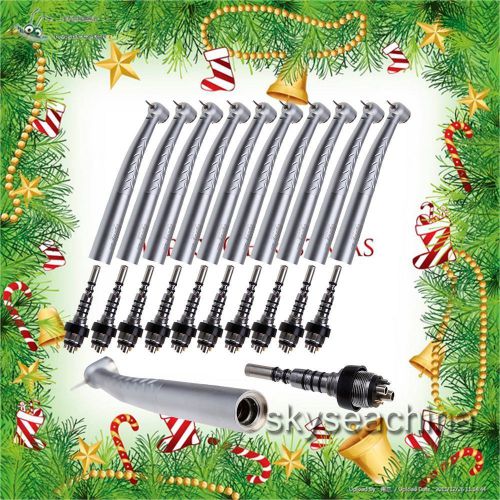 10*Dental High Speed Fiber Optic turbine handpieces with 6 Pin Coupler fit KAVO