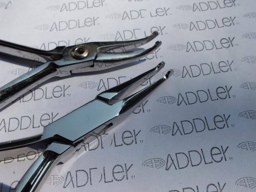 Dental fresh Orthodontic Pliers 2 How Straight &amp; Curved ADDLER German Stainless