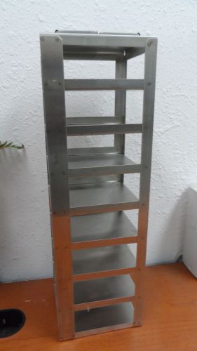 Stainless Steel Vertical Freezer Racks for 2&#034; Boxes -Capacity 8