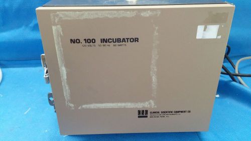 CLINICAL SCIENTIFIC EQUIPMENT CO. 100 Incubator