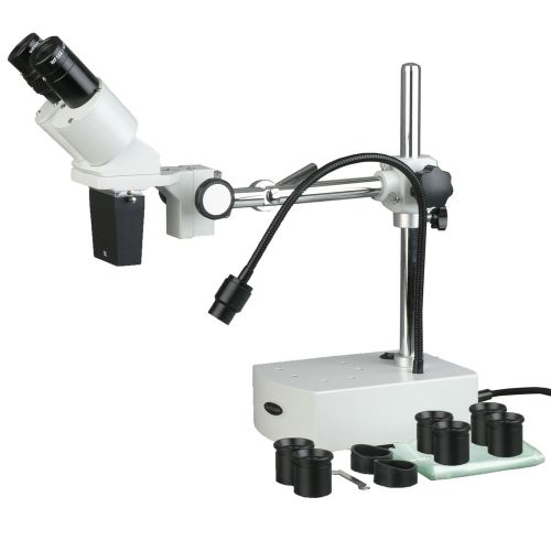 5x-10x-15x-20x stereo binocular microscope boom + light for sale