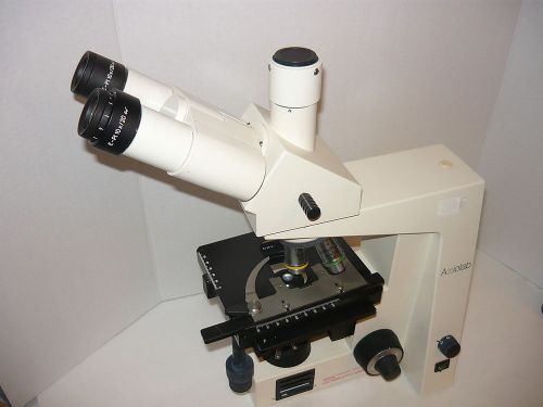 Axiolab zeiss trinocular microscope,quintuple turret,3 objectives 4x 10x 20x for sale